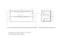 Тумба с раковиной подвесная BelBagno MARINO 110 Rovere Nature, раковина белая MARINO-1100-2C-SO-RN-P;BB1100/450-LV-MR-PR
