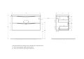 Тумба с раковиной подвесная BelBagno MARINO 100 Crema Opaco, раковина чёрная BB1000/445-LV-ART-PR-NERO MARINO-1000-2C-SO-CO-P;BB1000/445-LV-ART-PR-NERO