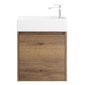 Тумба с раковиной подвесная BelBagno KRAFT MINI 50 Rovere Tabacco левосторонняя, раковина белая KRAFT MINI-500/260-1A-SO-RT-L;7045-KL