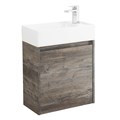 Тумба с раковиной подвесная BelBagno KRAFT MINI 50 Pino Pasadena правосторонняя, раковина белая KRAFT MINI-500/260-1A-SO-PP-R;7045-KL