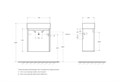 Тумба с раковиной подвесная BelBagno KRAFT MINI 50 Cemento Grigio правосторонняя, раковина белая KRAFT MINI-500/260-1A-SO-CG-R;7045-KL