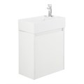 Тумба с раковиной подвесная BelBagno KRAFT MINI 50 Bianco Opaco правосторонняя, раковина белая KRAFT MINI-500/260-1A-SO-BO-R;7045-KL