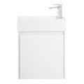 Тумба с раковиной подвесная BelBagno KRAFT MINI 50 Bianco Opaco левосторонняя, раковина белая KRAFT MINI-500/260-1A-SO-BO-L;7045-KL