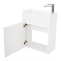 Тумба с раковиной подвесная BelBagno KRAFT MINI 50 Bianco Opaco левосторонняя, раковина белая KRAFT MINI-500/260-1A-SO-BO-L;7045-KL