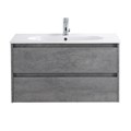 Тумба с раковиной подвесная BelBagno KRAFT 90 Cemento Grigio, раковина белая KRAFT-900-2C-SO-CG;BB900ETL