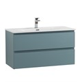Тумба с раковиной подвесная BelBagno KRAFT 80 Голубой Матовый, раковина BB-8099-80 KRAFT-800-2C-SO-AO;BB-8099-80
