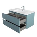 Тумба с раковиной подвесная BelBagno KRAFT 80 Голубой Матовый, раковина BB800ETL KRAFT-800-2C-SO-AO;BB800ETL