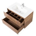 Тумба с раковиной подвесная BelBagno KRAFT 80 Rovere Tabacco, раковина белая KRAFT-800-2C-SO-RT;BB800ETL