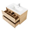 Тумба с раковиной подвесная BelBagno KRAFT 80 Rovere Nebrasca Nature, раковина белая KRAFT-800-2C-SO-RNN;BB800ETL