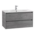 Тумба с раковиной подвесная BelBagno KRAFT 80 Cemento Grigio, раковина белая KRAFT-800-2C-SO-CG;BB800ETL