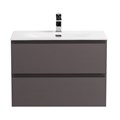 Тумба с раковиной подвесная BelBagno KRAFT 70 Темно-Серый Матовый, раковина BB-8099-70 KRAFT-700-2C-SO-GSO;BB-8099-70