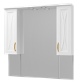 Амбра -100 Зеркало-шкаф (свет) белое П-Амб02100-0122Я