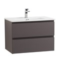 Тумба с раковиной подвесная BelBagno KRAFT 60 Темно-Серый Матовый, раковина BB600ETL KRAFT-600-2C-SO-GSO;BB600ETL