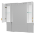 Амбра -100 Зеркало-шкаф (свет) белое П-Амб02100-0122Я