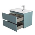 Тумба с раковиной подвесная BelBagno KRAFT 60 Голубой Матовый, раковина BB-8099-60 KRAFT-600-2C-SO-AO;BB-8099-60