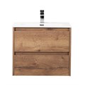 Тумба с раковиной подвесная BelBagno KRAFT 60 Rovere Tabacco, раковина белая KRAFT-600-2C-SO-RT;BB600ETL