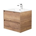 Тумба с раковиной подвесная BelBagno KRAFT 60 Rovere Tabacco, раковина белая KRAFT-600-2C-SO-RT;BB600ETL