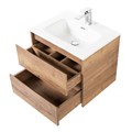Тумба с раковиной подвесная BelBagno KRAFT 60 Rovere Tabacco, раковина белая KRAFT-600-2C-SO-RT;BB600ETL