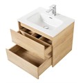 Тумба с раковиной подвесная BelBagno KRAFT 60 Rovere Nebrasca Nature, раковина белая KRAFT-600-2C-SO-RNN;BB600ETL