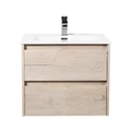 Тумба с раковиной подвесная BelBagno KRAFT 60 Rovere Galifax Bianco, раковина белая KRAFT-600-2C-SO-RGB;BB600ETL