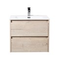 Тумба с раковиной подвесная BelBagno KRAFT 60 Rovere Galifax Bianco, раковина белая KRAFT-600-2C-SO-RGB;BB600ETL