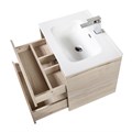 Тумба с раковиной подвесная BelBagno KRAFT 60 Rovere Galifax Bianco, раковина белая KRAFT-600-2C-SO-RGB;BB600ETL