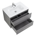 Тумба с раковиной подвесная BelBagno KRAFT 60 Cemento Grigio, раковина белая KRAFT-600-2C-SO-CG;BB600ETL