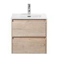Тумба с раковиной подвесная BelBagno KRAFT 50 Rovere Galifax Bianco, раковина белая KRAFT-500-2C-SO-RGB;BB500ETL