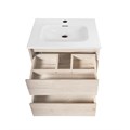 Тумба с раковиной подвесная BelBagno KRAFT 50 Rovere Galifax Bianco, раковина белая KRAFT-500-2C-SO-RGB;BB500ETL