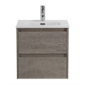Тумба с раковиной подвесная BelBagno KRAFT 50 Cemento Grigio, раковина белая KRAFT-500-2C-SO-CG;BB500ETL