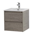 Тумба с раковиной подвесная BelBagno KRAFT 50 Cemento Grigio, раковина белая KRAFT-500-2C-SO-CG;BB500ETL