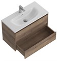 Тумба с раковиной подвесная BelBagno KRAFT 39 80 Rovere Tabacco, раковина белая BB-8099-3-80 KRAFT 39-800/390-2C-SO-RT;BB-8099-3-80