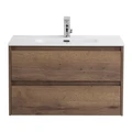 Тумба с раковиной подвесная BelBagno KRAFT 39 80 Rovere Tabacco, раковина белая KRAFT 39-800/390-2C-SO-RT;BB800/390ETL