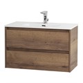 Тумба с раковиной подвесная BelBagno KRAFT 39 80 Rovere Tabacco, раковина белая KRAFT 39-800/390-2C-SO-RT;BB800/390ETL