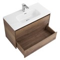 Тумба с раковиной подвесная BelBagno KRAFT 39 80 Rovere Tabacco, раковина белая KRAFT 39-800/390-2C-SO-RT;BB800/390ETL