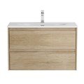 Тумба с раковиной подвесная BelBagno KRAFT 39 80 Rovere Nebrasca Nature, раковина белая BB-8099-3-80 KRAFT 39-800/390-2C-SO-RNN;BB-8099-3-80