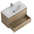 Тумба с раковиной подвесная BelBagno KRAFT 39 80 Rovere Nebrasca Nature, раковина белая BB-8099-3-80 KRAFT 39-800/390-2C-SO-RNN;BB-8099-3-80