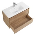 Тумба с раковиной подвесная BelBagno KRAFT 39 80 Rovere Nebrasca Nature, раковина белая KRAFT 39-800/390-2C-SO-RNN;BB800/390ETL