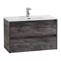 Тумба с раковиной подвесная BelBagno KRAFT 39 80 Pino Pasadena, раковина белая KRAFT 39-800/390-2C-SO-PP;BB800/390ETL