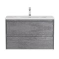 Тумба с раковиной подвесная BelBagno KRAFT 39 80 Cemento Grigio, раковина белая BB-8099-3-80 KRAFT 39-800/390-2C-SO-CG;BB-8099-3-80