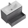 Тумба с раковиной подвесная BelBagno KRAFT 39 80 Cemento Grigio, раковина белая BB-8099-3-80 KRAFT 39-800/390-2C-SO-CG;BB-8099-3-80