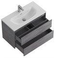 Тумба с раковиной подвесная BelBagno KRAFT 39 80 Cemento Grigio, раковина белая BB-8099-3-80 KRAFT 39-800/390-2C-SO-CG;BB-8099-3-80