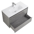 Тумба с раковиной подвесная BelBagno KRAFT 39 80 Cemento Grigio, раковина белая KRAFT 39-800/390-2C-SO-CG;BB800/390ETL