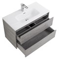 Тумба с раковиной подвесная BelBagno KRAFT 39 80 Cemento Grigio, раковина белая KRAFT 39-800/390-2C-SO-CG;BB800/390ETL