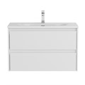 Тумба с раковиной подвесная BelBagno KRAFT 39 80 Bianco Opaco, раковина белая BB-8099-3-80 KRAFT 39-800/390-2C-SO-BO;BB-8099-3-80
