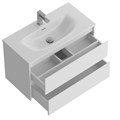 Тумба с раковиной подвесная BelBagno KRAFT 39 80 Bianco Opaco, раковина белая BB-8099-3-80 KRAFT 39-800/390-2C-SO-BO;BB-8099-3-80