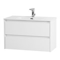 Тумба с раковиной подвесная BelBagno KRAFT 39 80 Bianco Opaco, раковина белая KRAFT 39-800/390-2C-SO-BO;BB800/390ETL