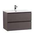 Тумба с раковиной подвесная BelBagno KRAFT 39 70 Темно-Серый Матовый, раковина BB-8099-3-70 KRAFT 39-700/390-2C-SO-GSO;BB-8099-3-70