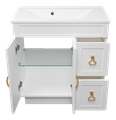 Амбра - 80 тумба белая с 2 ящ. П-Амб0080-011-2Я