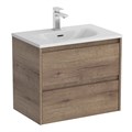 Тумба с раковиной подвесная BelBagno KRAFT 39 70 Rovere Tabacco, раковина белая BB-8099-3-70 KRAFT 39-700/390-2C-SO-RT;BB-8099-3-70